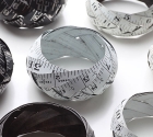 Vintage printed steel tape bangles